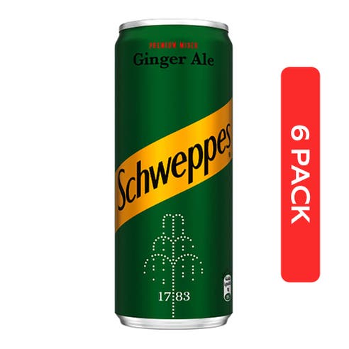 Schweppes Ginger AleÂ  250ml [6 Pack] - BMMI Shops same day alcohol home delivery