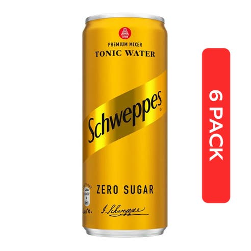 Schweppes Zero Tonic 253ml [6 Pack] - BMMI Shops same day alcohol home delivery