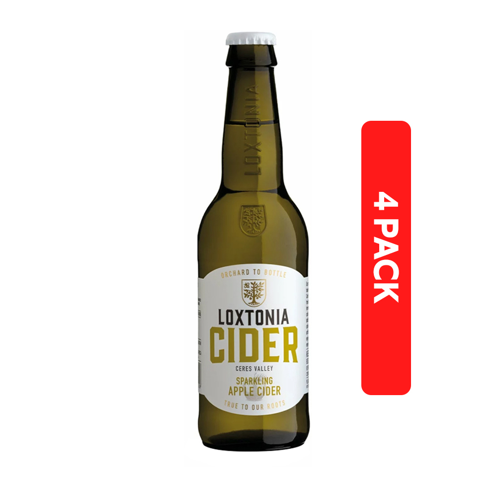 Loxtonia Cider Sparkling Apple Bottles 34cl [4 Pack]