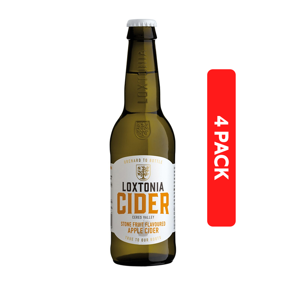 Loxtonia Cider Stone Fruit Bottles 34cl [4 Pack]