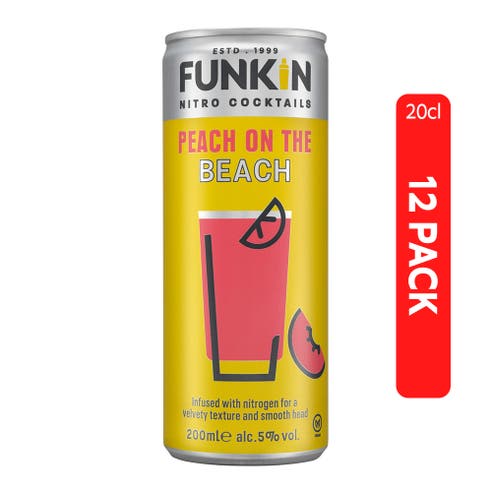 Funkin Peach On The Beach 20cl [12 Pack] - BMMI Shops same day alcohol home delivery