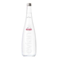 Evian Natural Mineral Water Glass 750ml