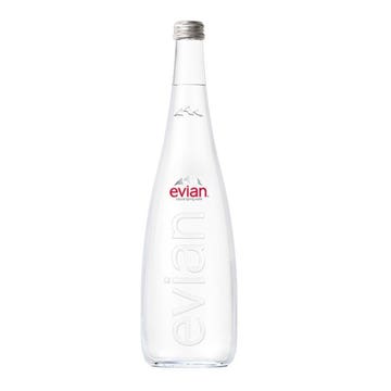 Evian Natural Mineral Water Glass 750ml