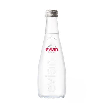 Evian Natural Mineral Water Glass 330ml